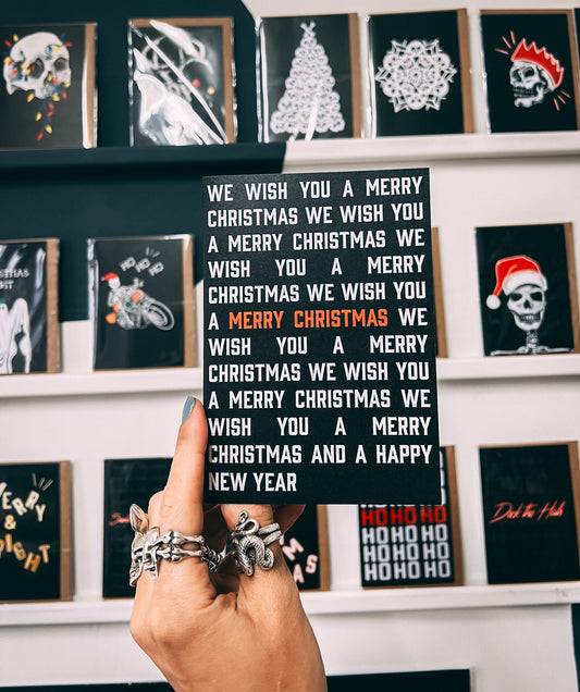 We Wish You A Merry Christmas Card (white back)