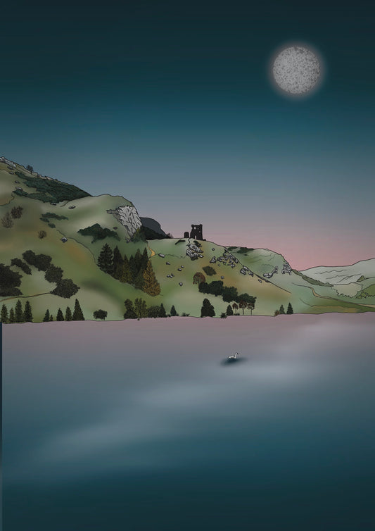 St Margaret's Loch Arthurs Seat Sunset Art Print