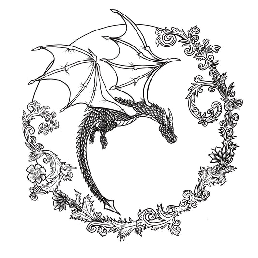 Mochthrath - Dawn Dragon 20x20cm Screenprint