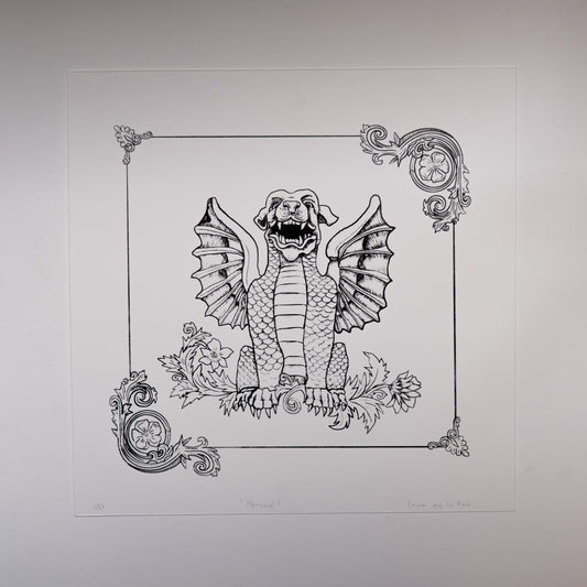 Bernard Gargoyle 20x20cm Screenprint