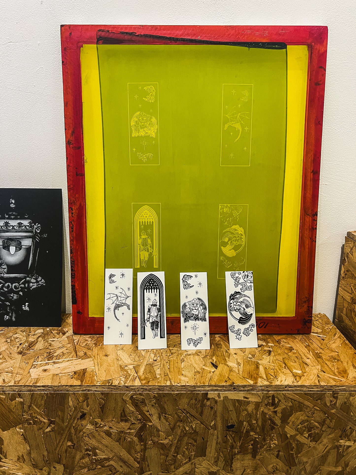 Edinburgh Gargoyle Bookmark — Hand Screen Printed
