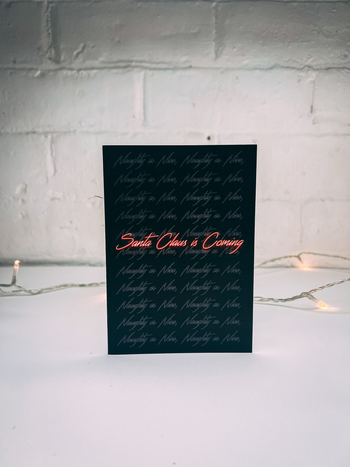 Santa Claus Is Coming Christmas Card