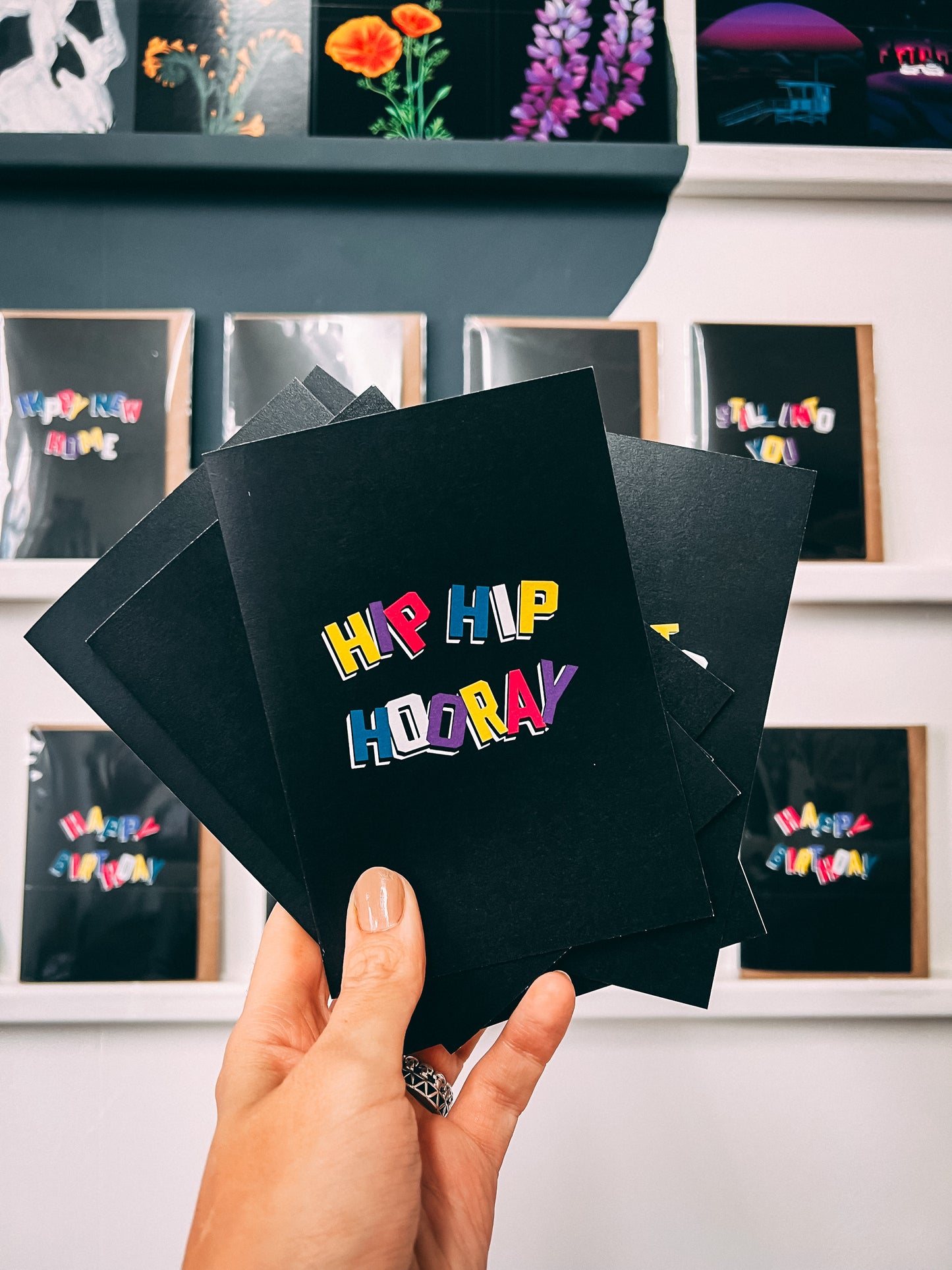 Hip Hip Hooray Bold Alphabet Greetings Card