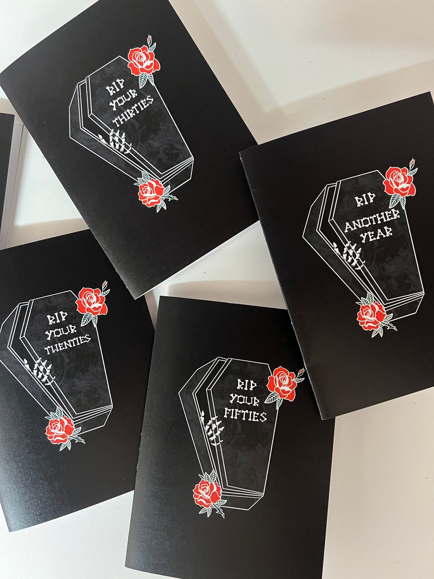 RIP Your Thirties Coffin Gothic 40th Birthday Card