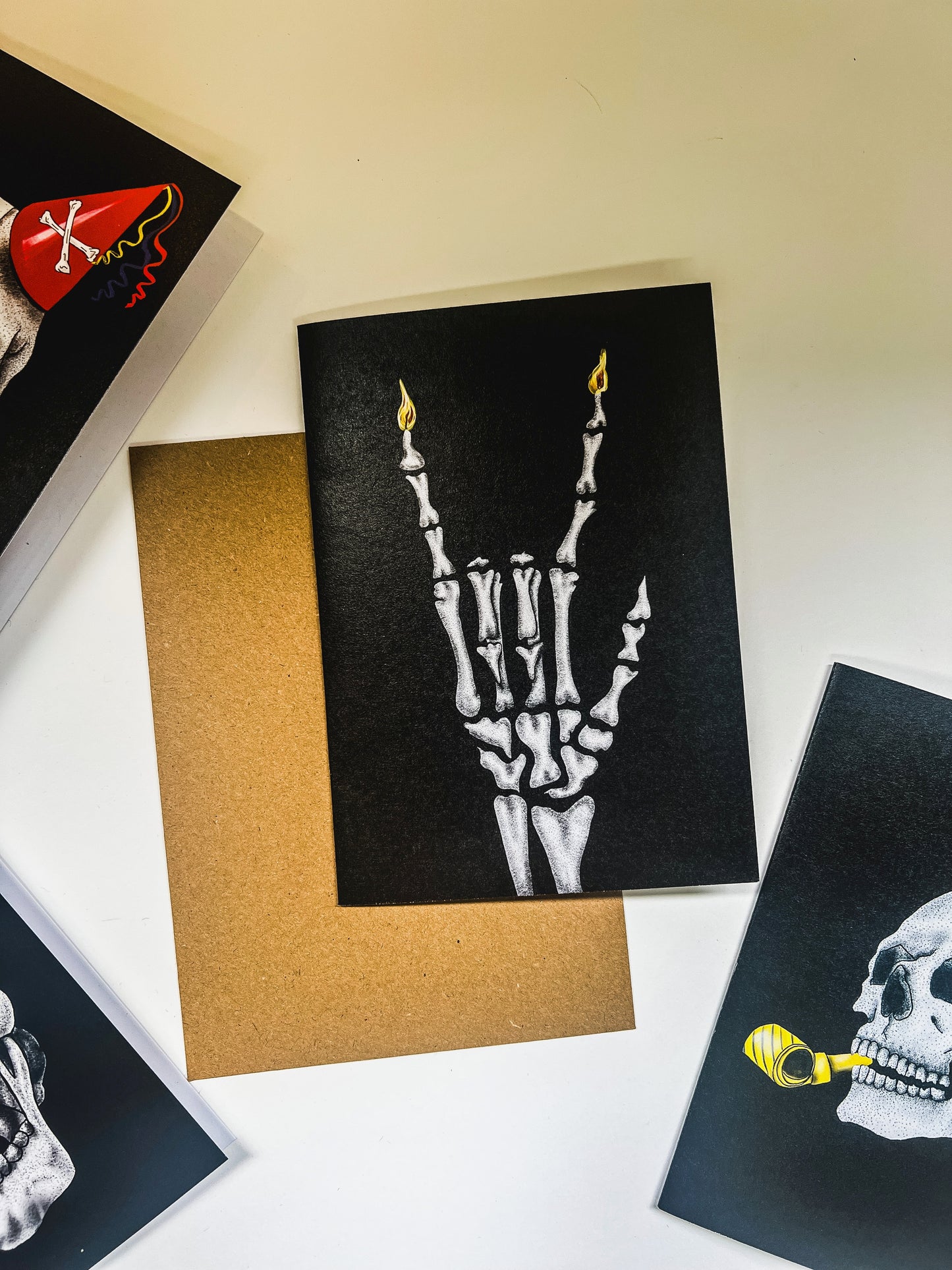 Rock Out Skeleton - Gothic Birthday Card