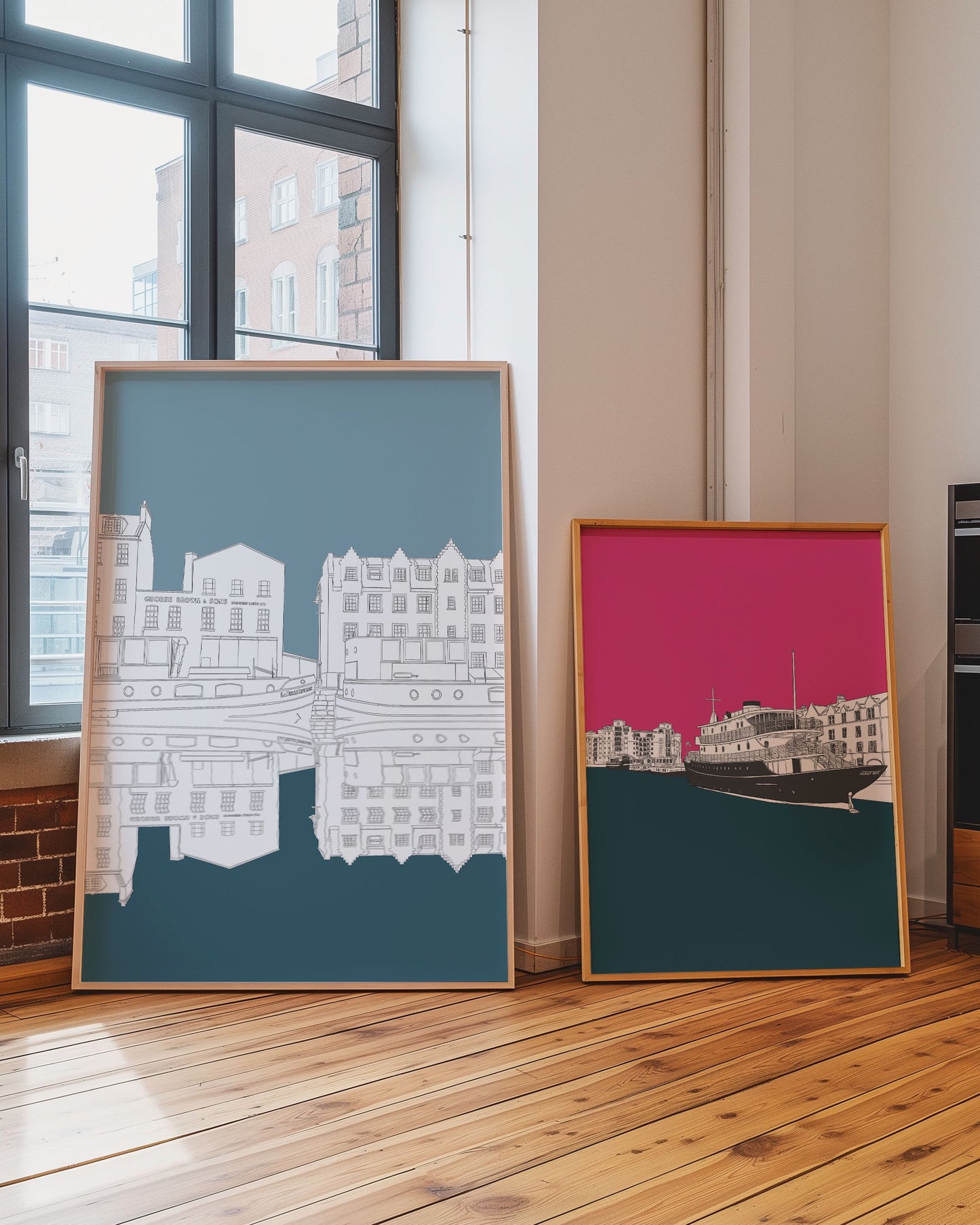 Timberbush Leith Shore Edinburgh Art Print Block Colour