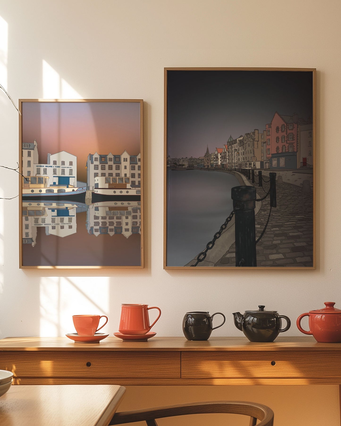 Leith Shore Sunset Edinburgh Art Print