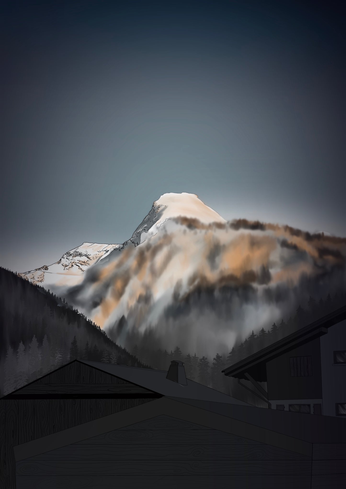 Morzine, French Alps Art Print