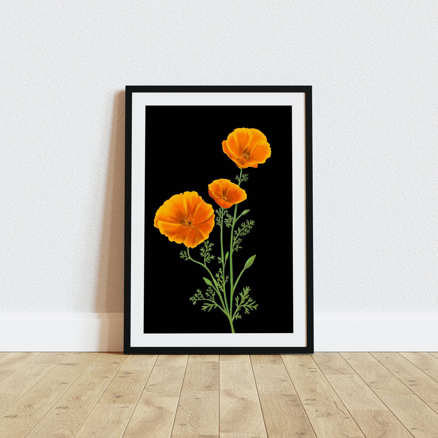 California Poppy Botanical Art Print