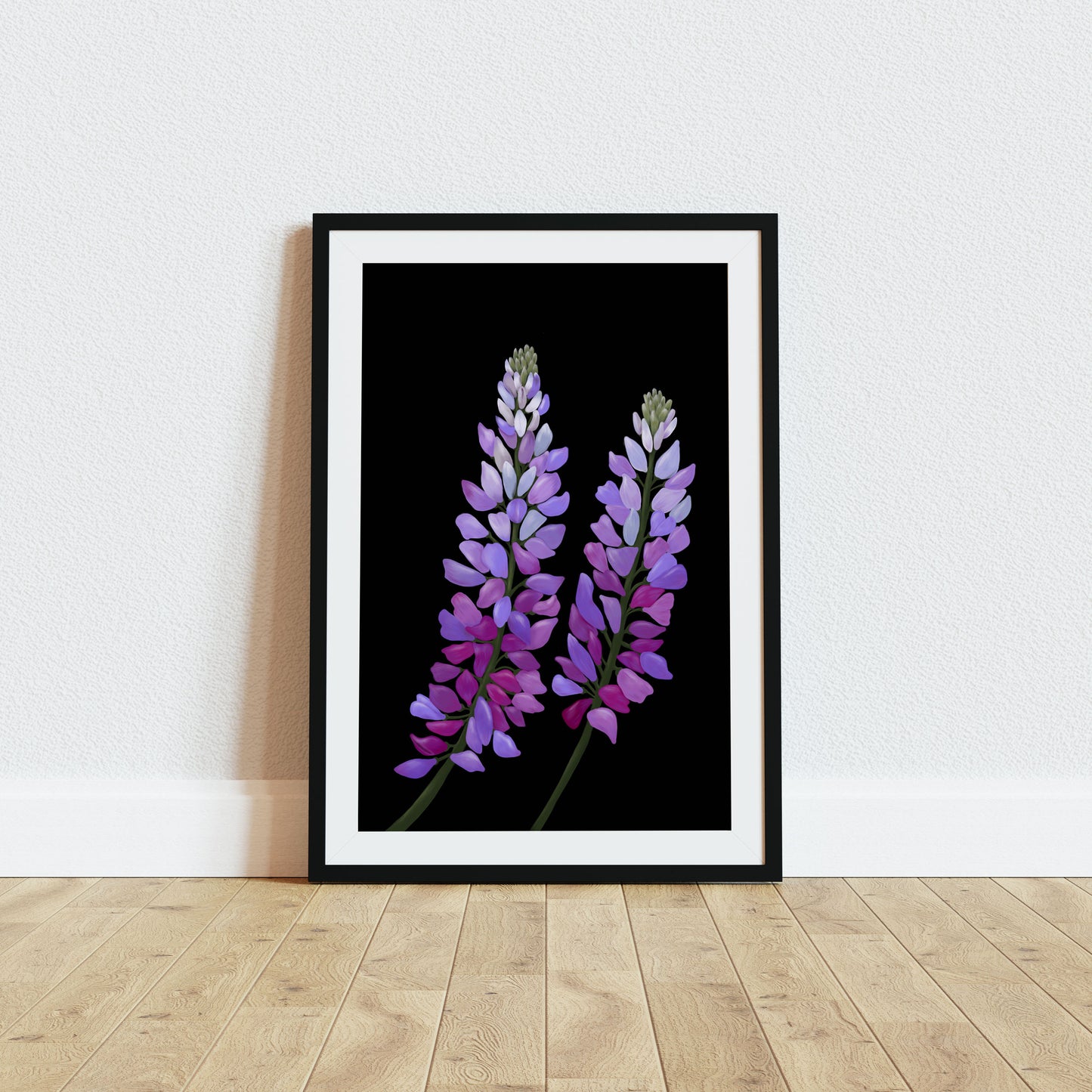 California Wildflower Sky Lupines Art Print