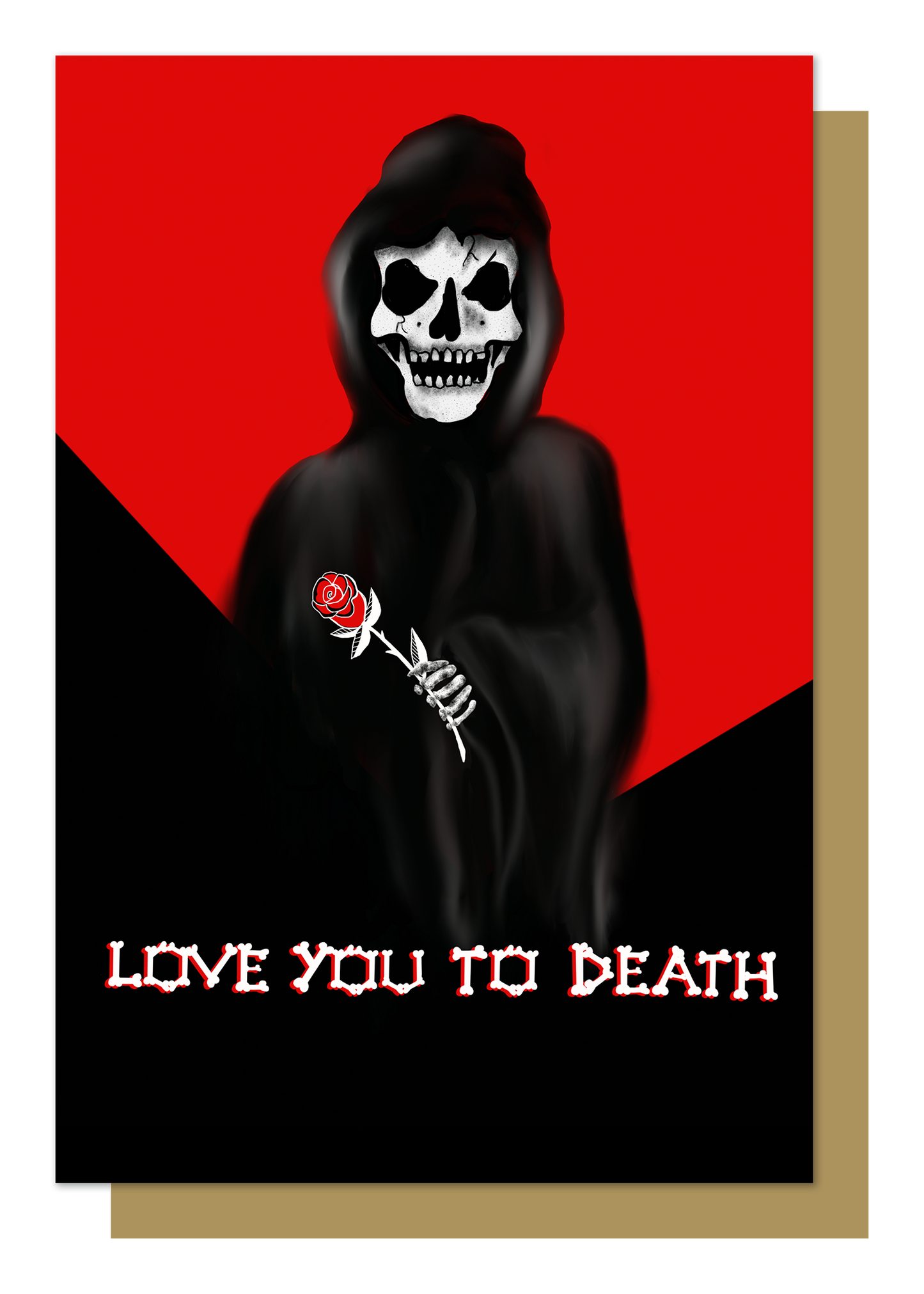 Love You To Death Gothic Greetings Card