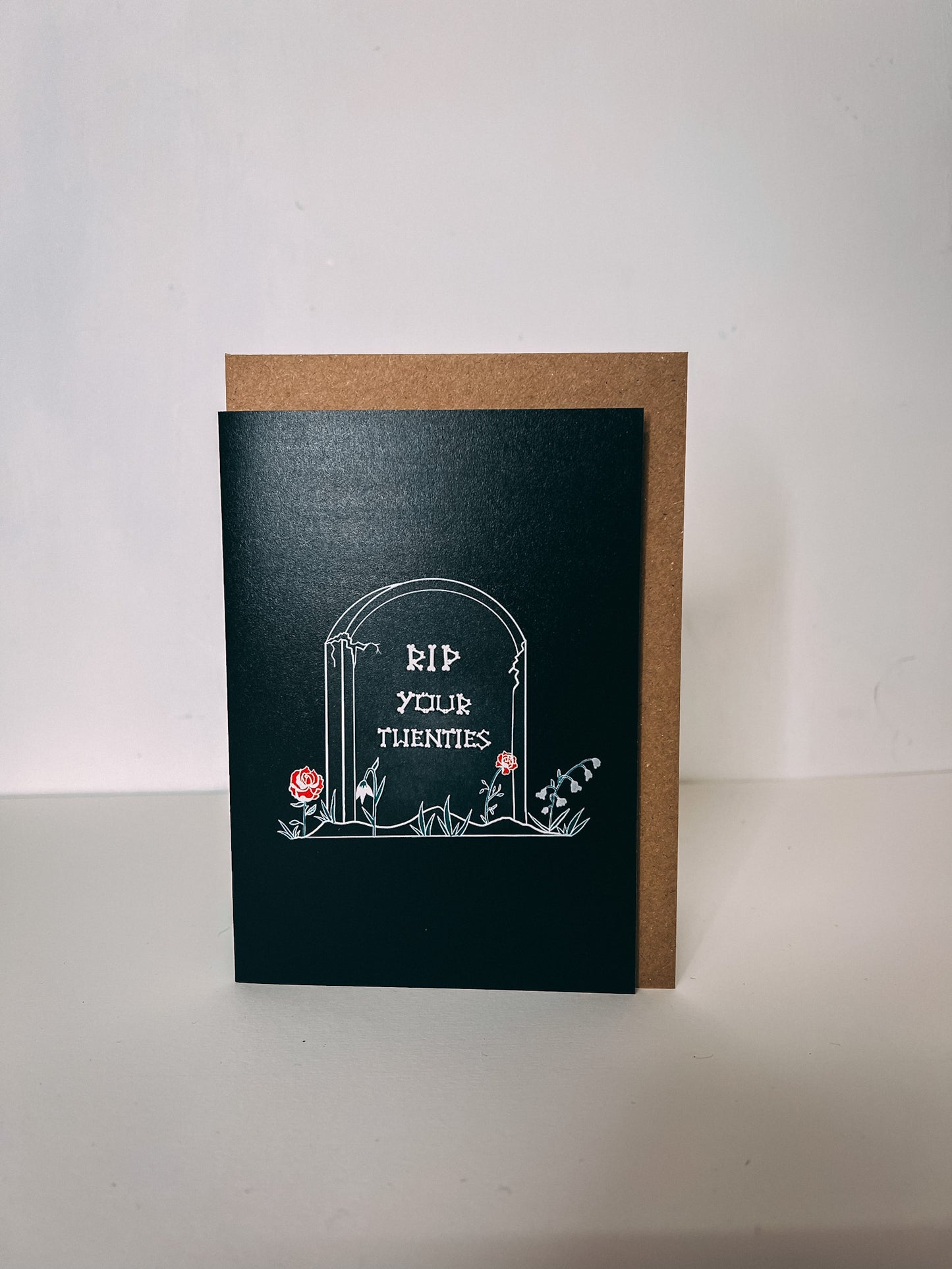 RIP Your Twenties Gravestone Gothic 30th Birthday Card