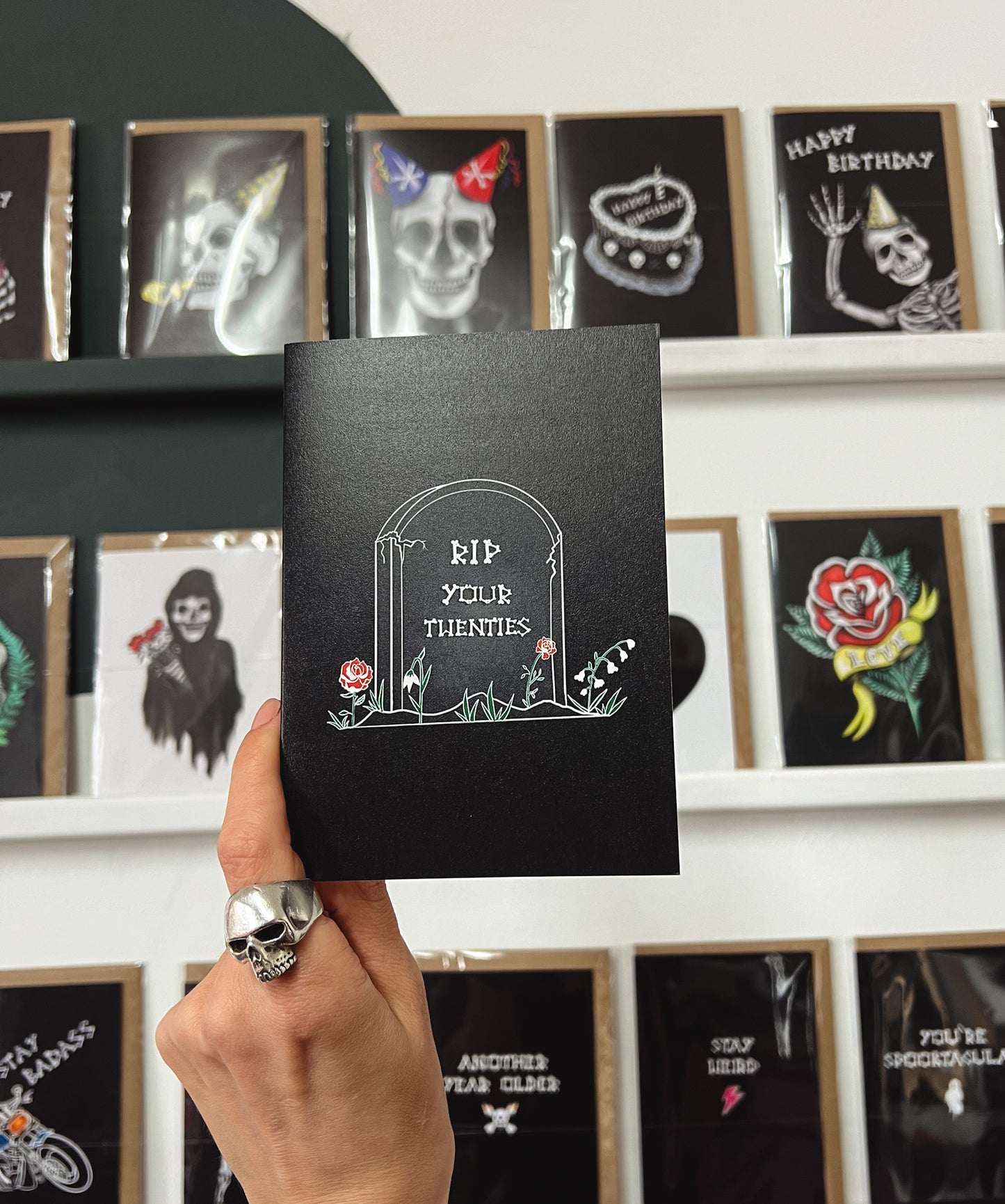 RIP Your Twenties Gravestone Gothic 30th Birthday Card
