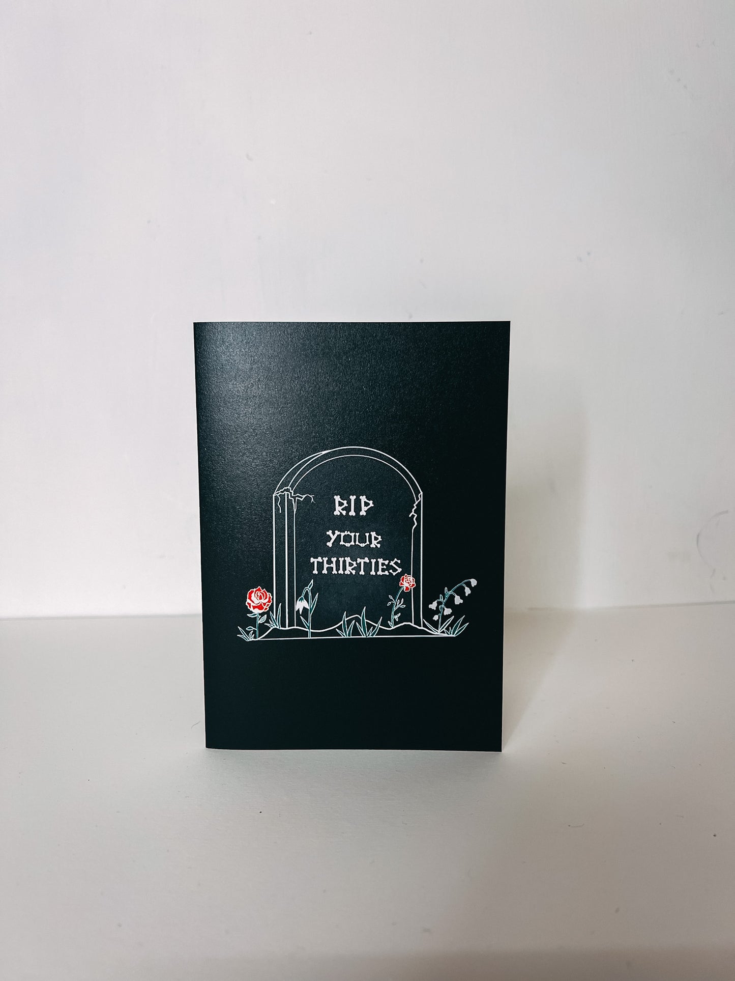 RIP Your Thirties Gravestone Gothic 40th Birthday Card