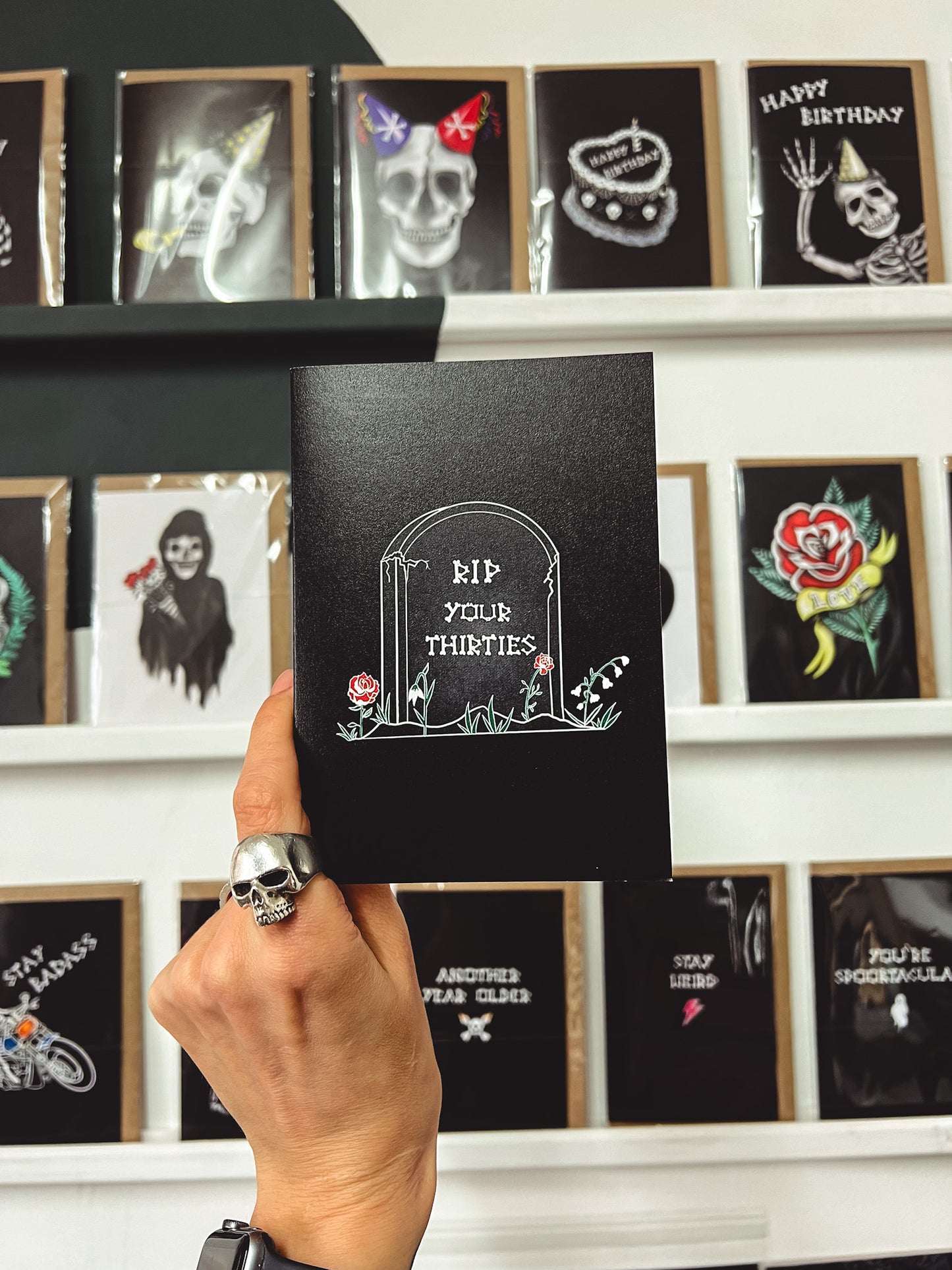 RIP Your Thirties Gravestone Gothic 40th Birthday Card