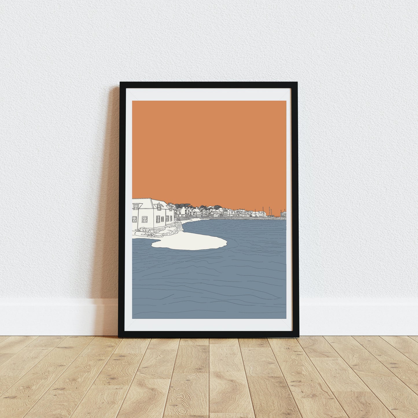 Anstruther East Neuk Fife Art Print Block Colour