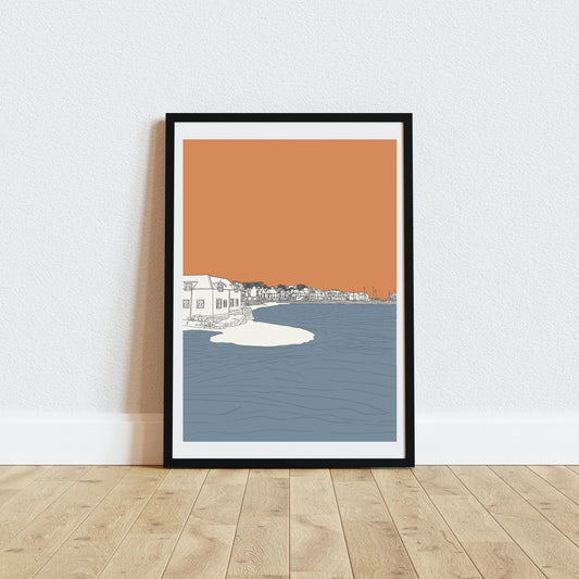 Anstruther East Neuk Fife Art Print Block Colour