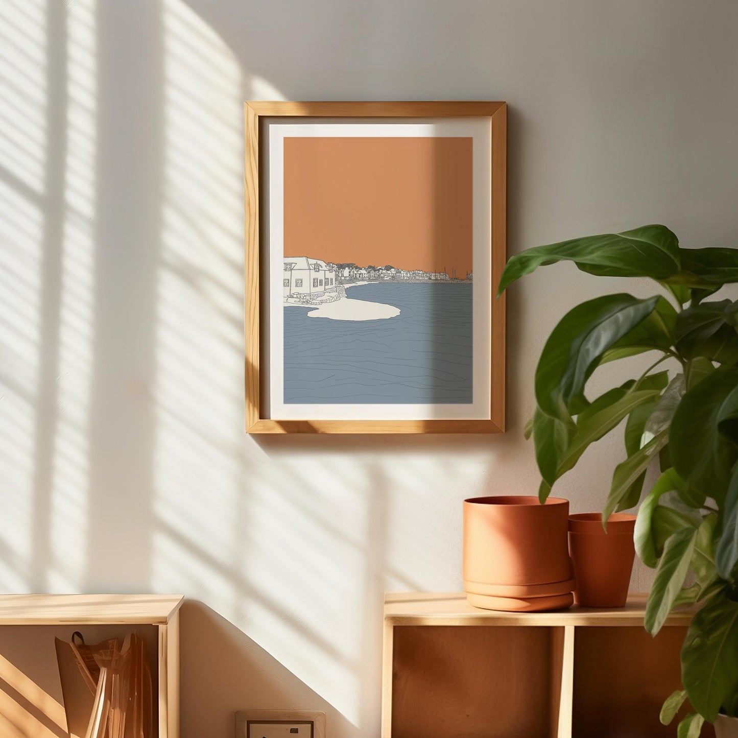 Anstruther East Neuk Fife Art Print Block Colour