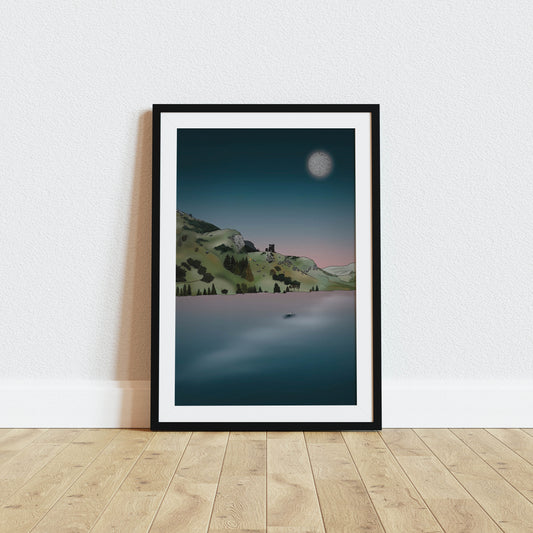 St Margaret's Loch Arthurs Seat Sunset Art Print