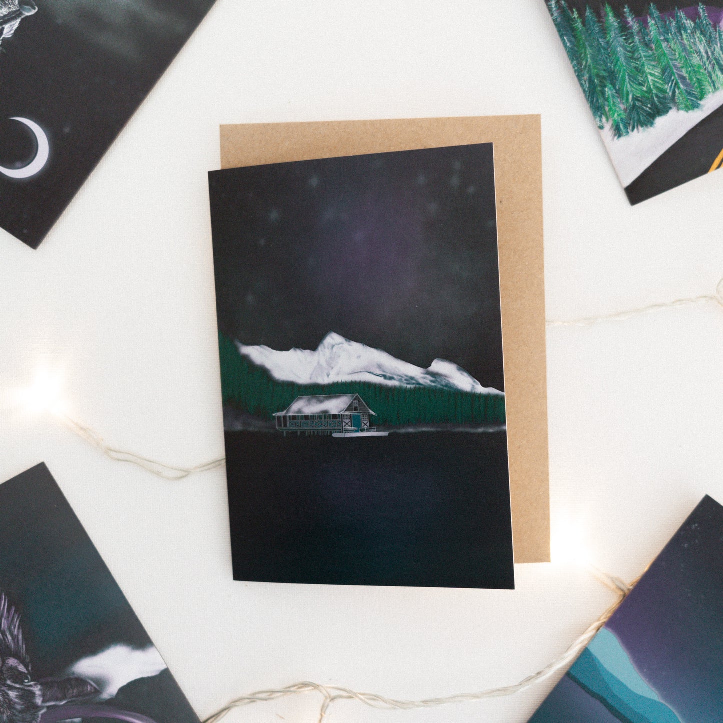 Set of 12 Winter Landscape Christmas Cards
