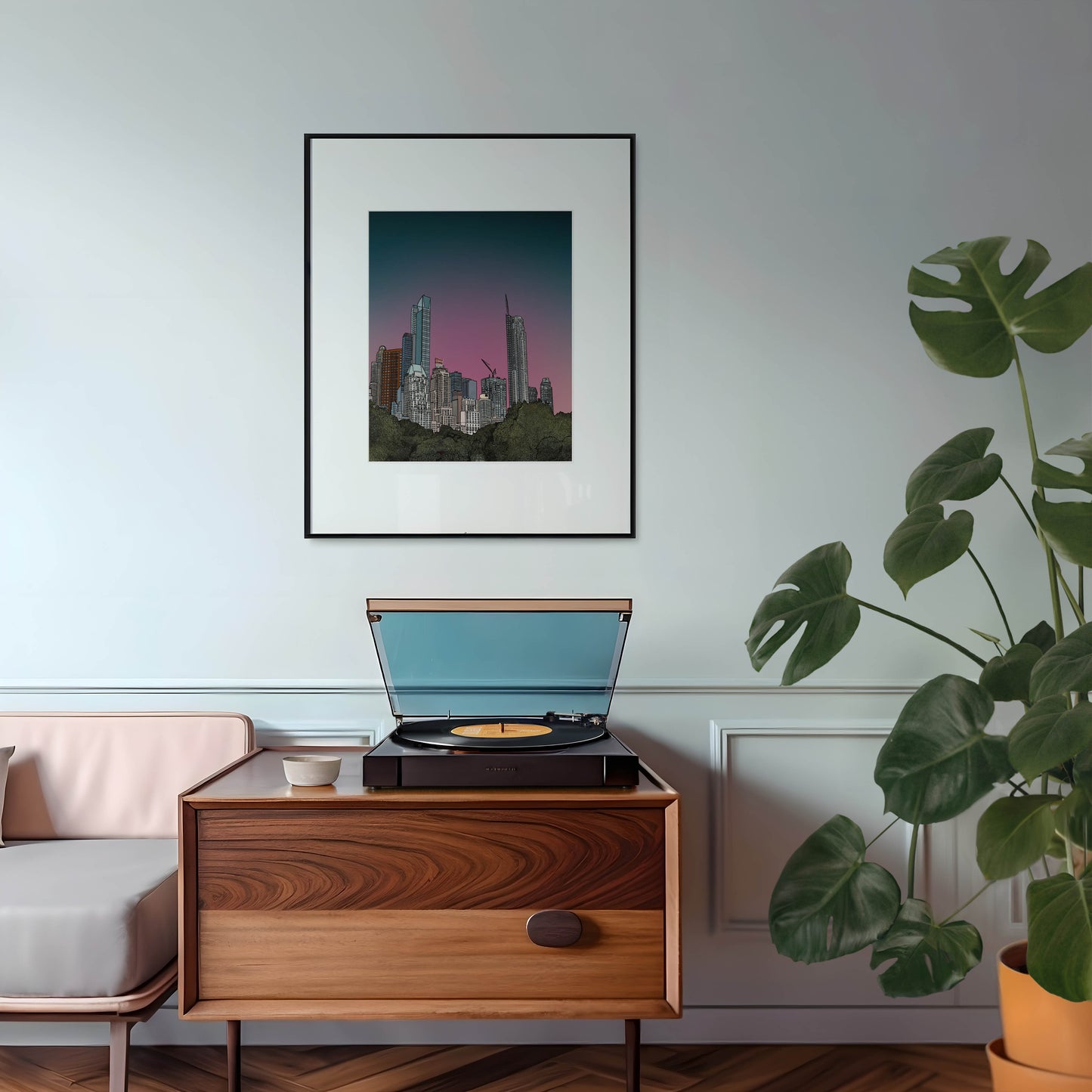 Central Park New York Sunset Art Print