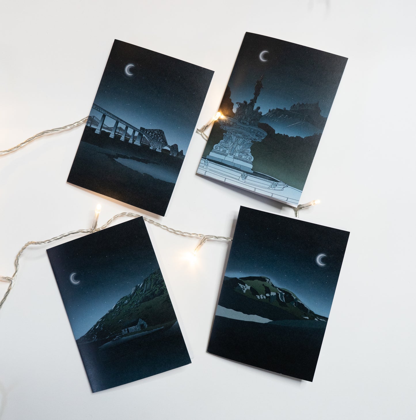 Set of 12 Scotland Starry Night Greetings Cards