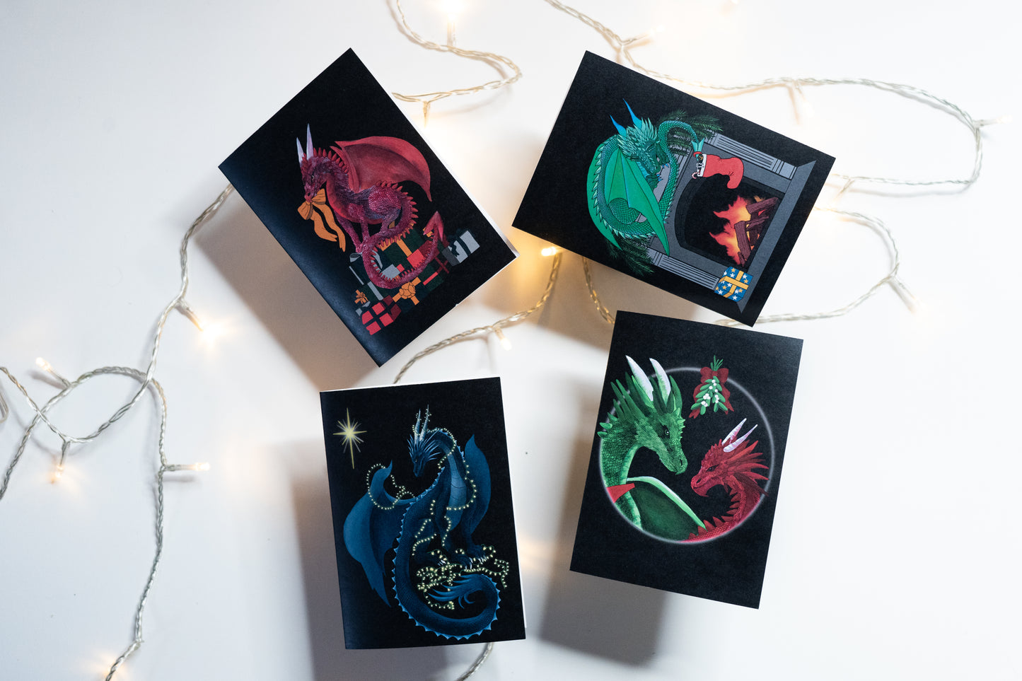 Set of 12 Dragon Christmas Cards
