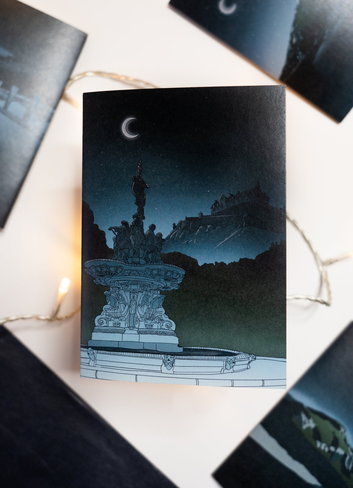 Ross Fountain Edinburgh Castle Greetings Card