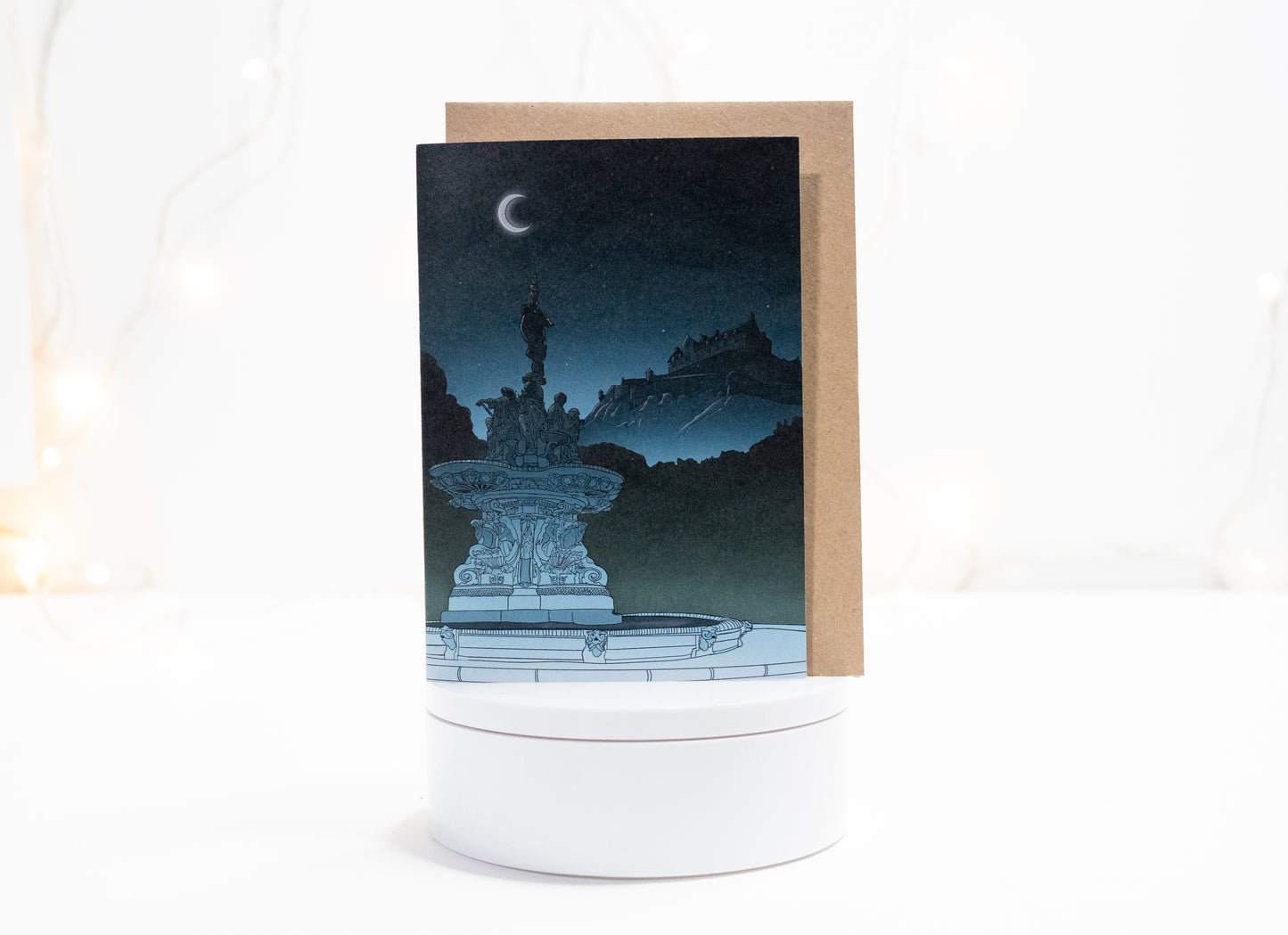 Ross Fountain Edinburgh Castle Greetings Card