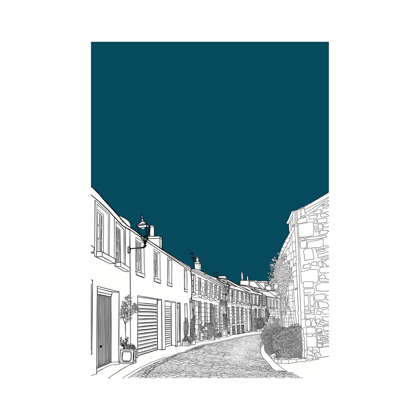 Circus Lane Colour Block Edinburgh Art Print
