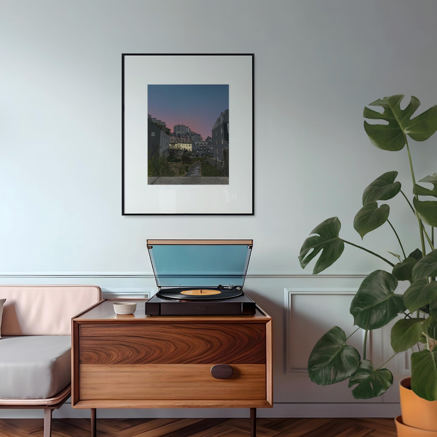 Dean Village Sunset Edinburgh Art Print