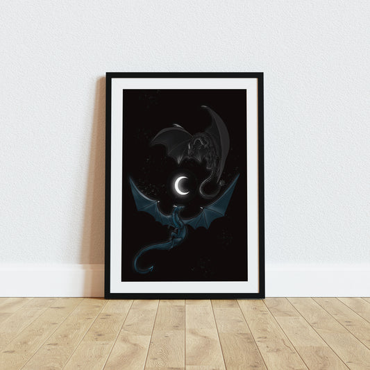 Dragons In Love Art Print