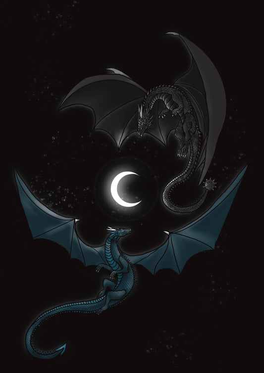 Dragons In Love Art Print