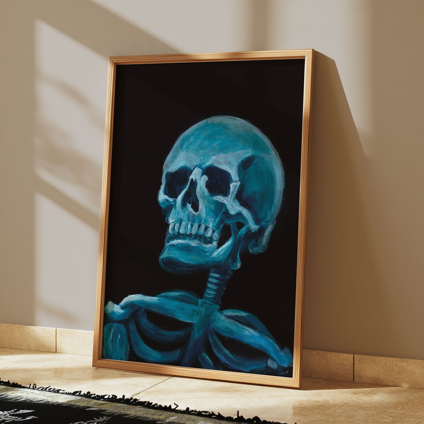 Feeling Blue Skull Art Print