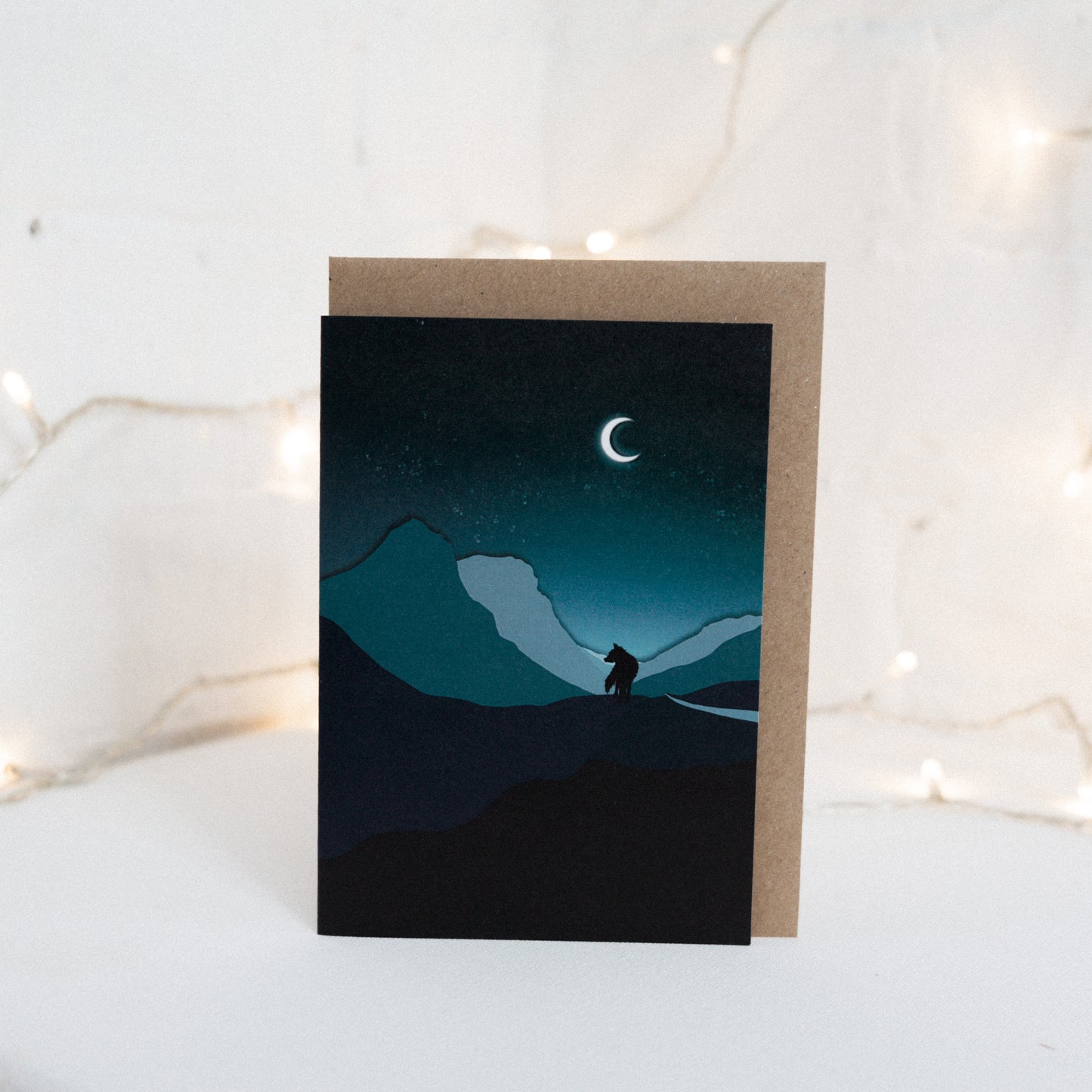 Glencoe Wolf Scotland Greetings Card