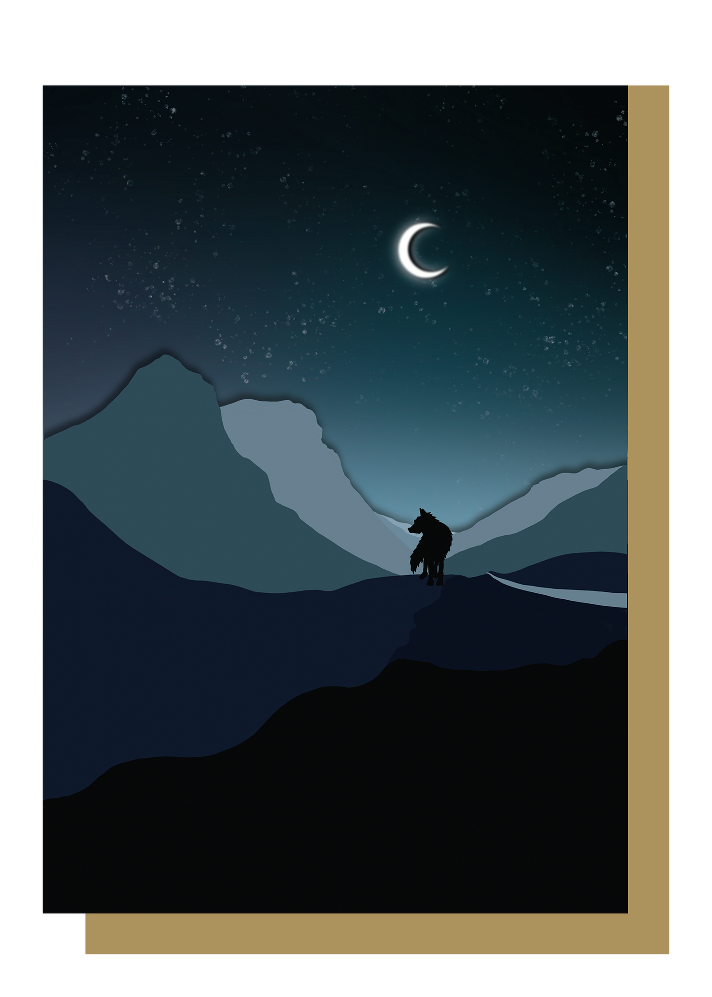 Glencoe Wolf Scotland Greetings Card