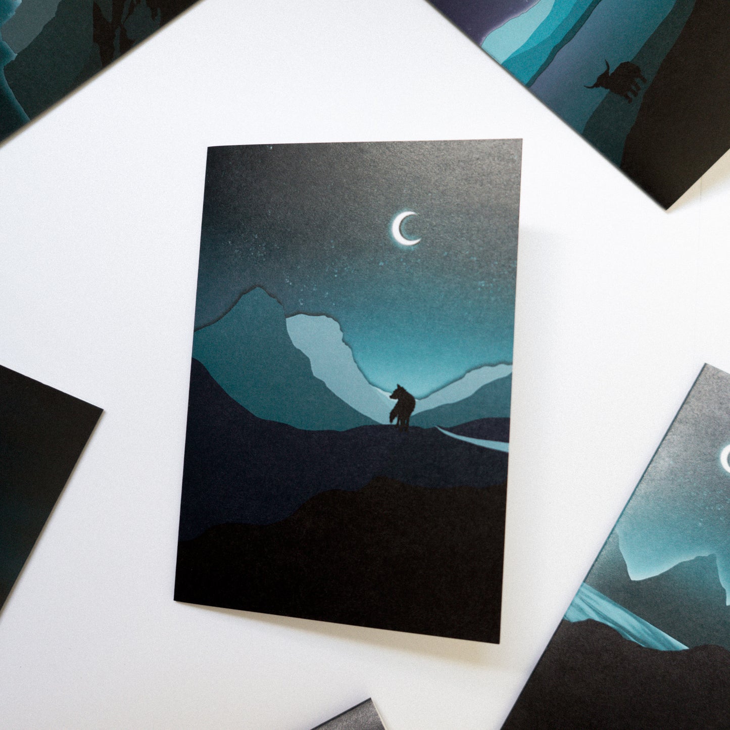 Glencoe Wolf Scotland Greetings Card