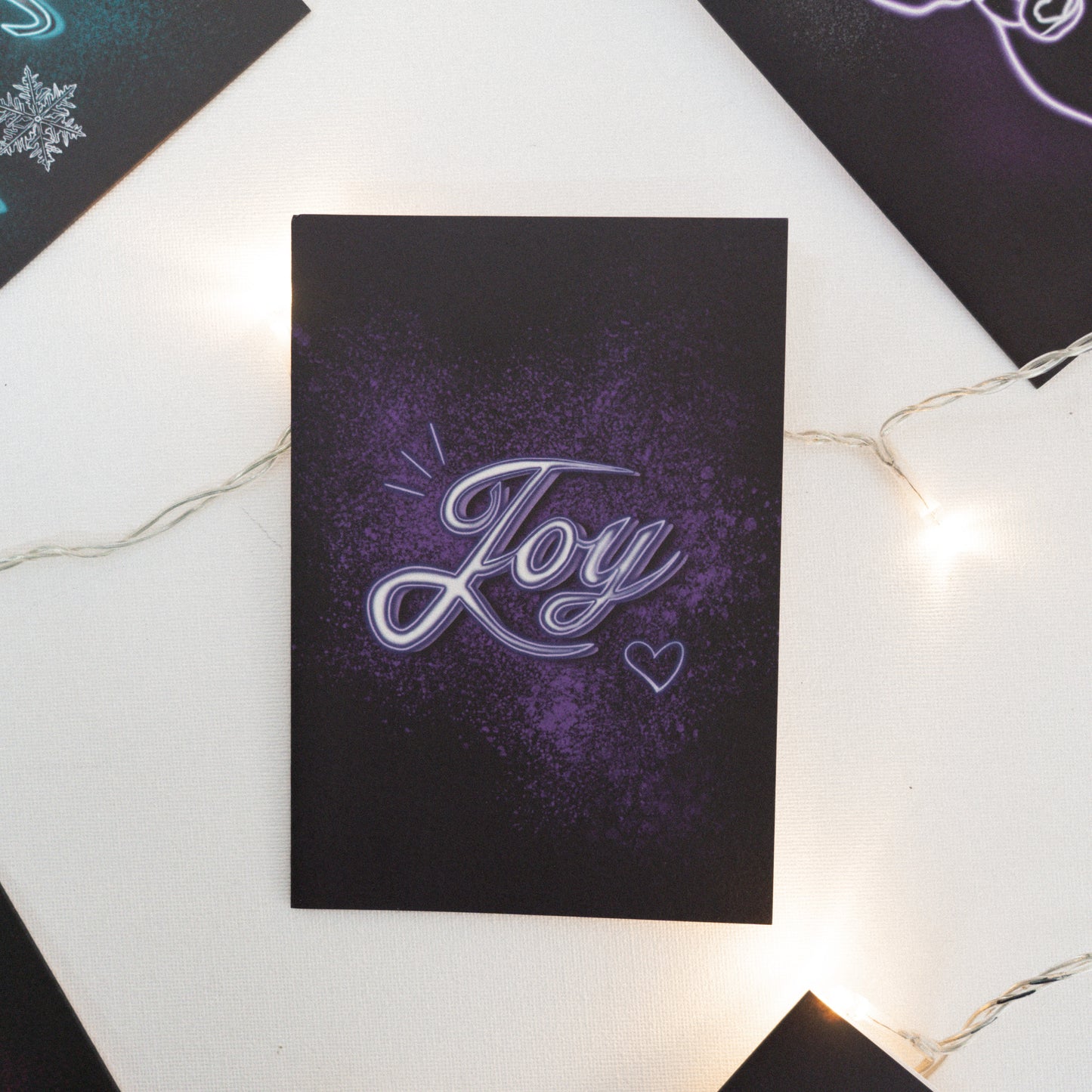 Joy Neon Christmas Card