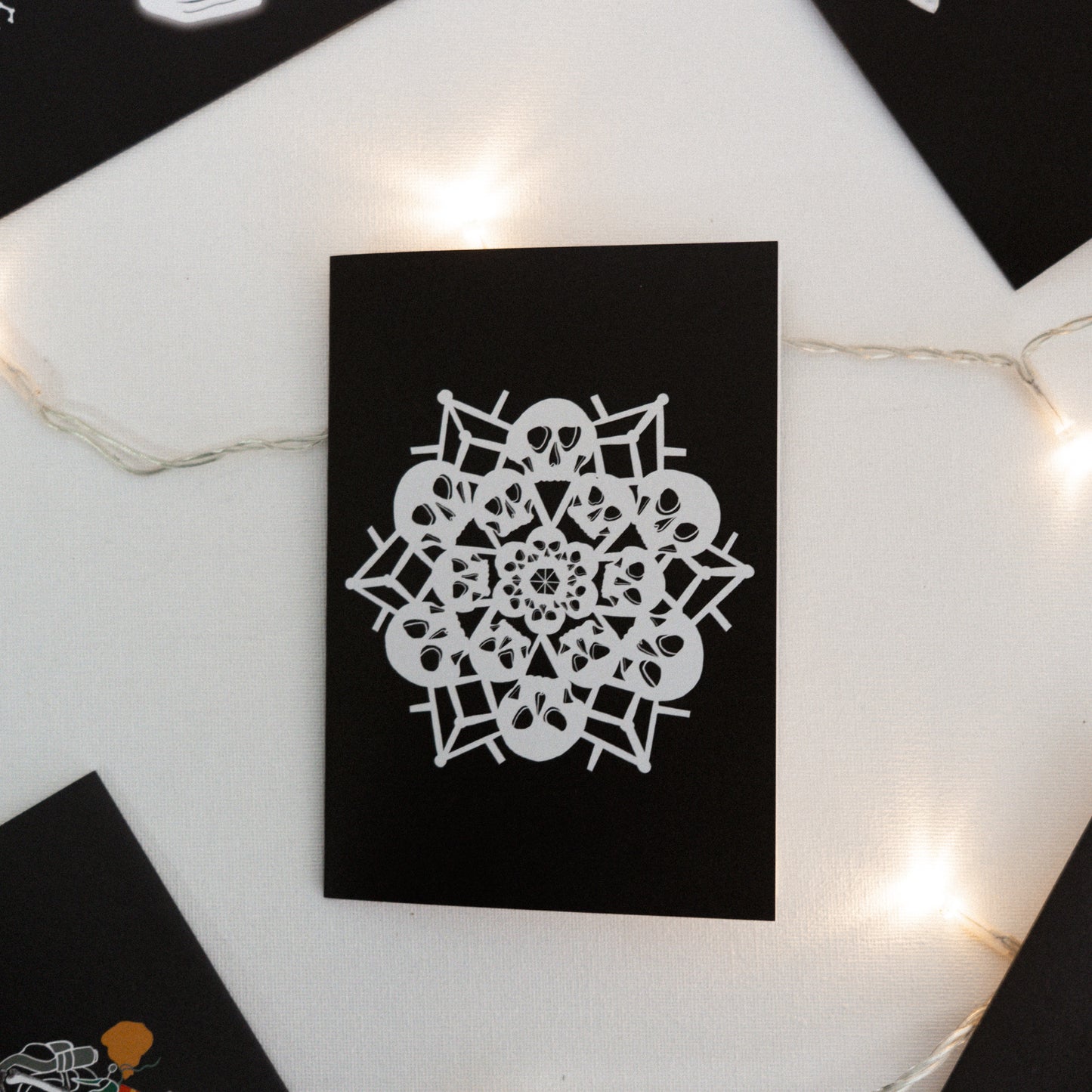 Skull Snowflake Gothic Christmas Card