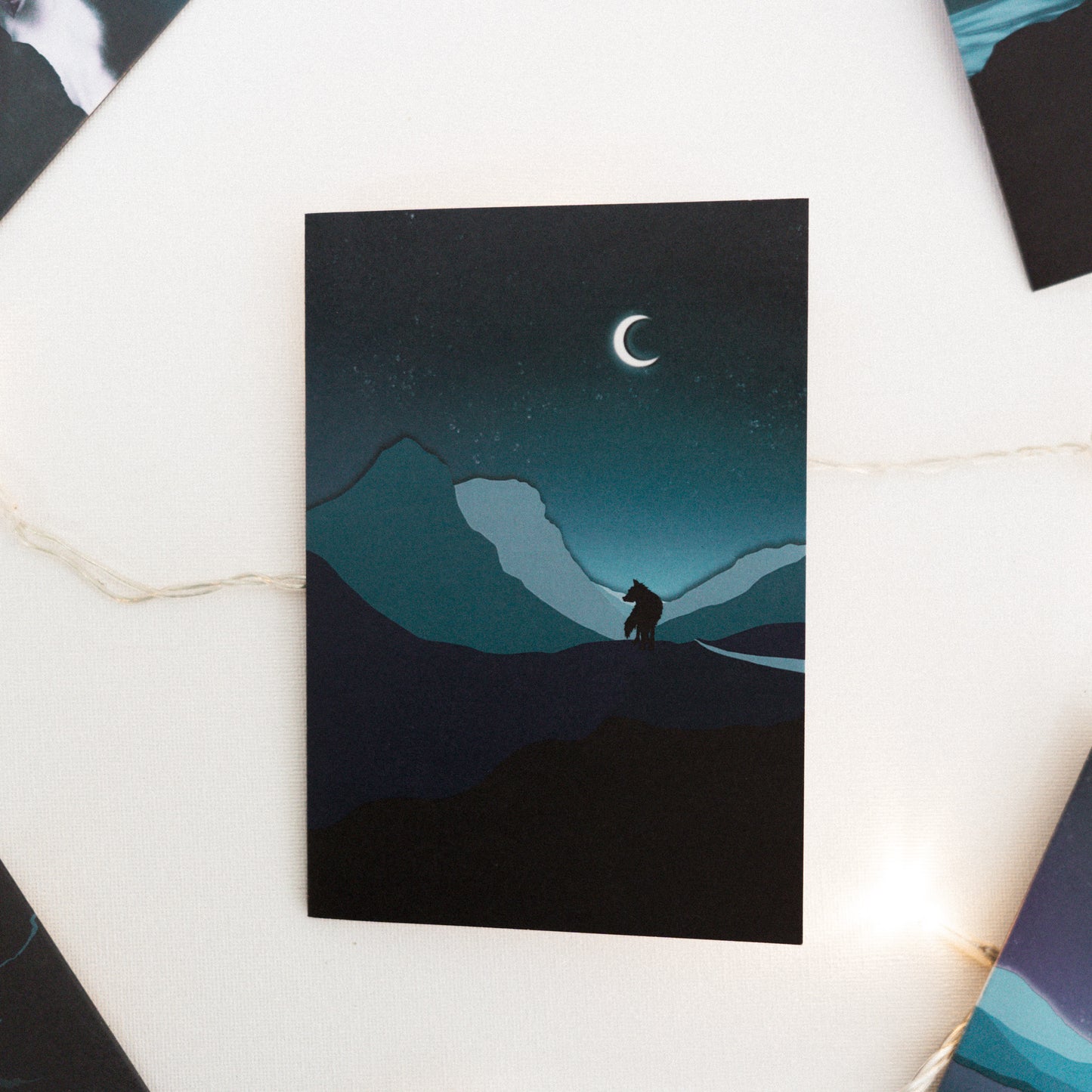 Glencoe Wolf Scotland Greetings Card