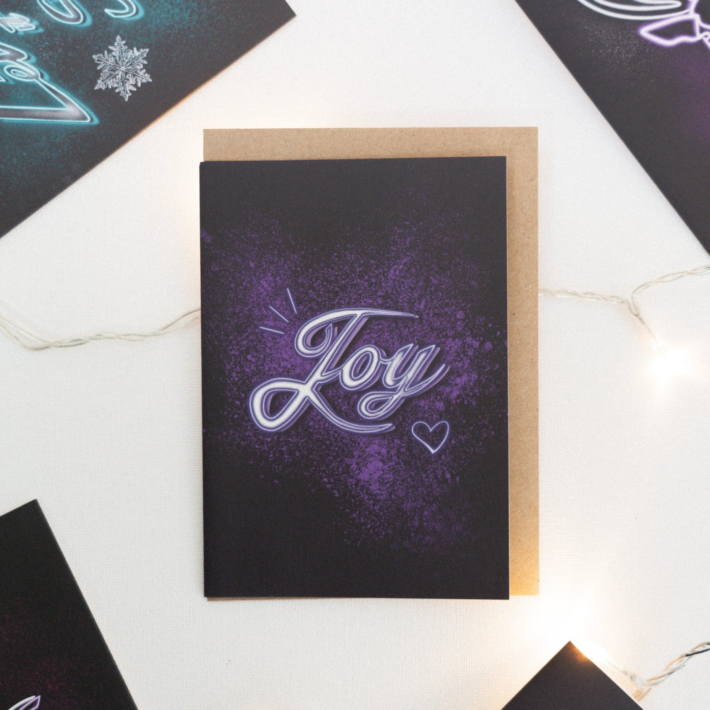 Joy Neon Christmas Card