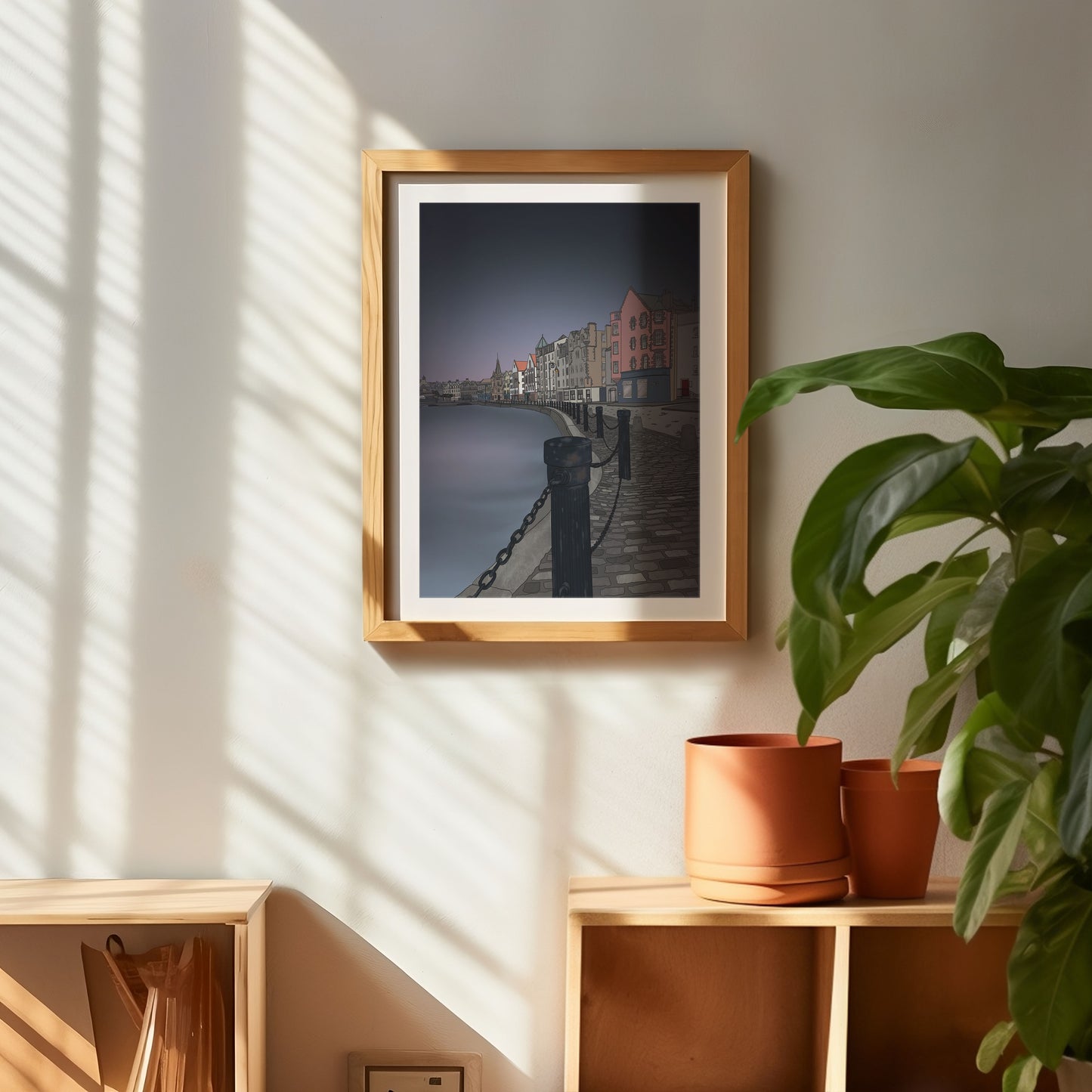 Leith Shore Sunset Edinburgh Art Print