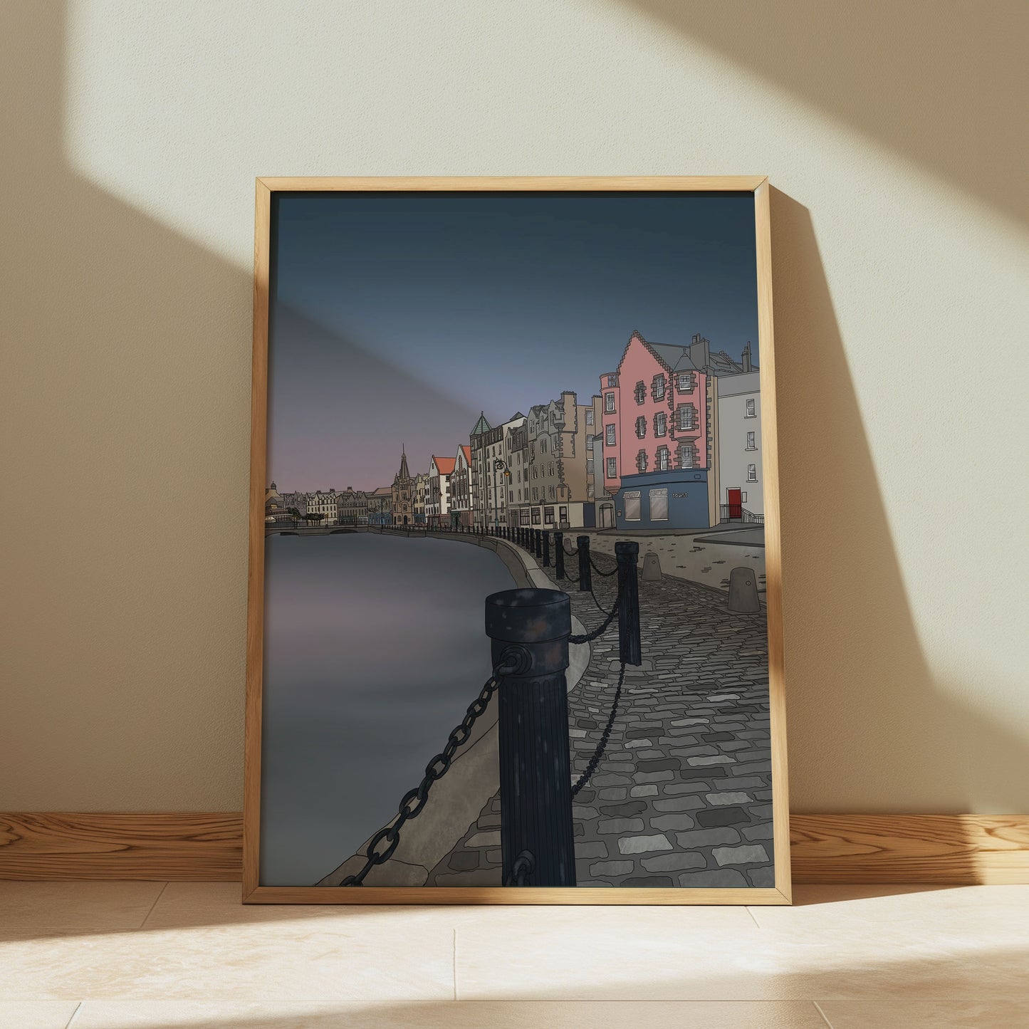 Leith Shore Sunset Edinburgh Art Print