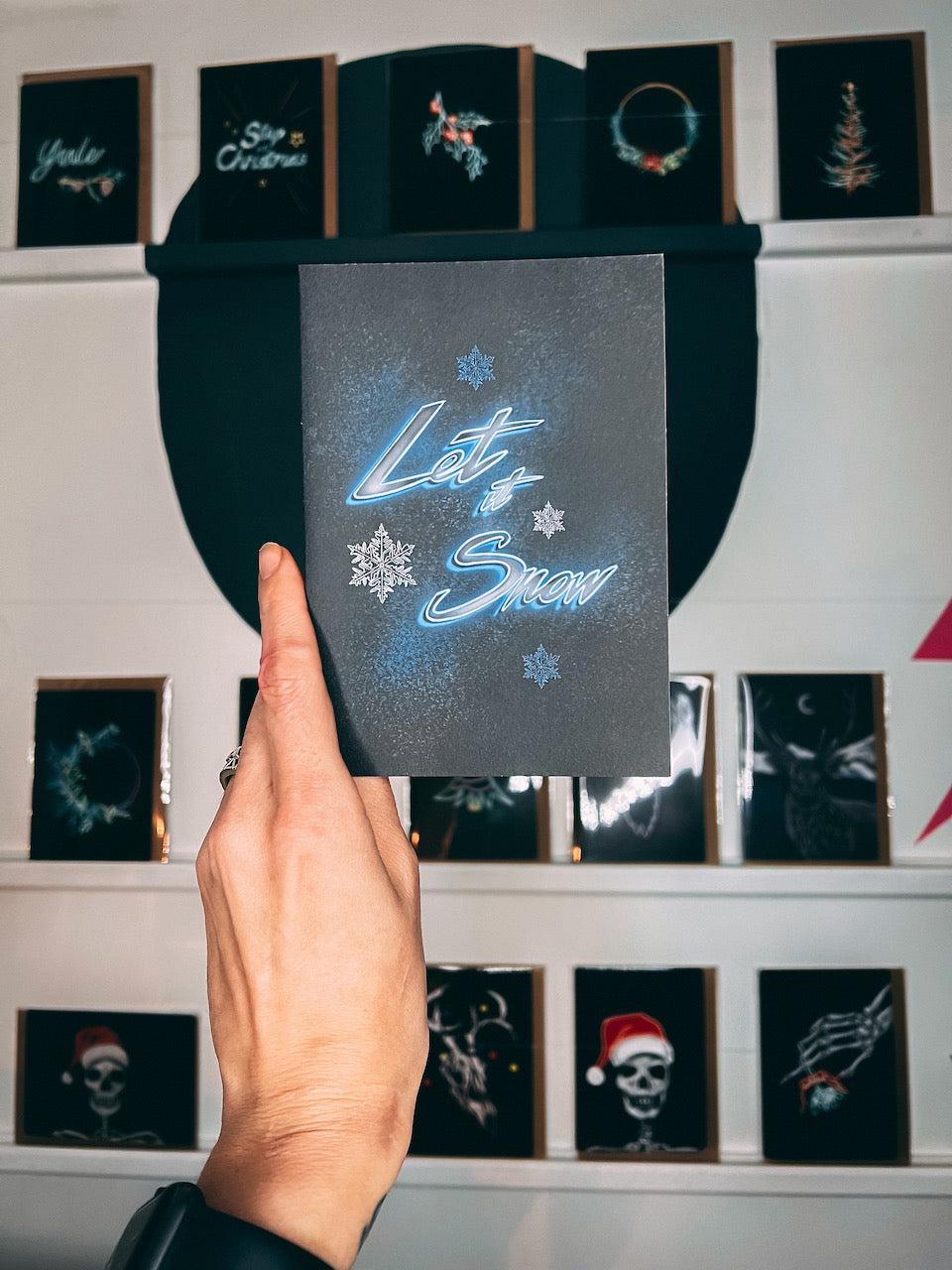 Let it Snow Neon Christmas Card