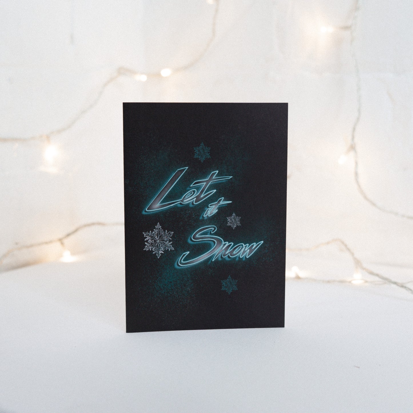 Let it Snow Neon Christmas Card
