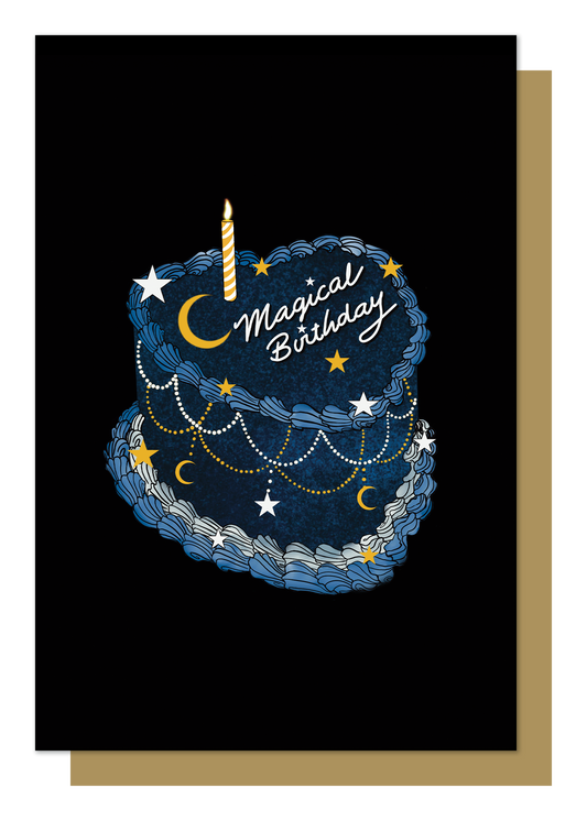 Magical Birthday Heart Cake Card