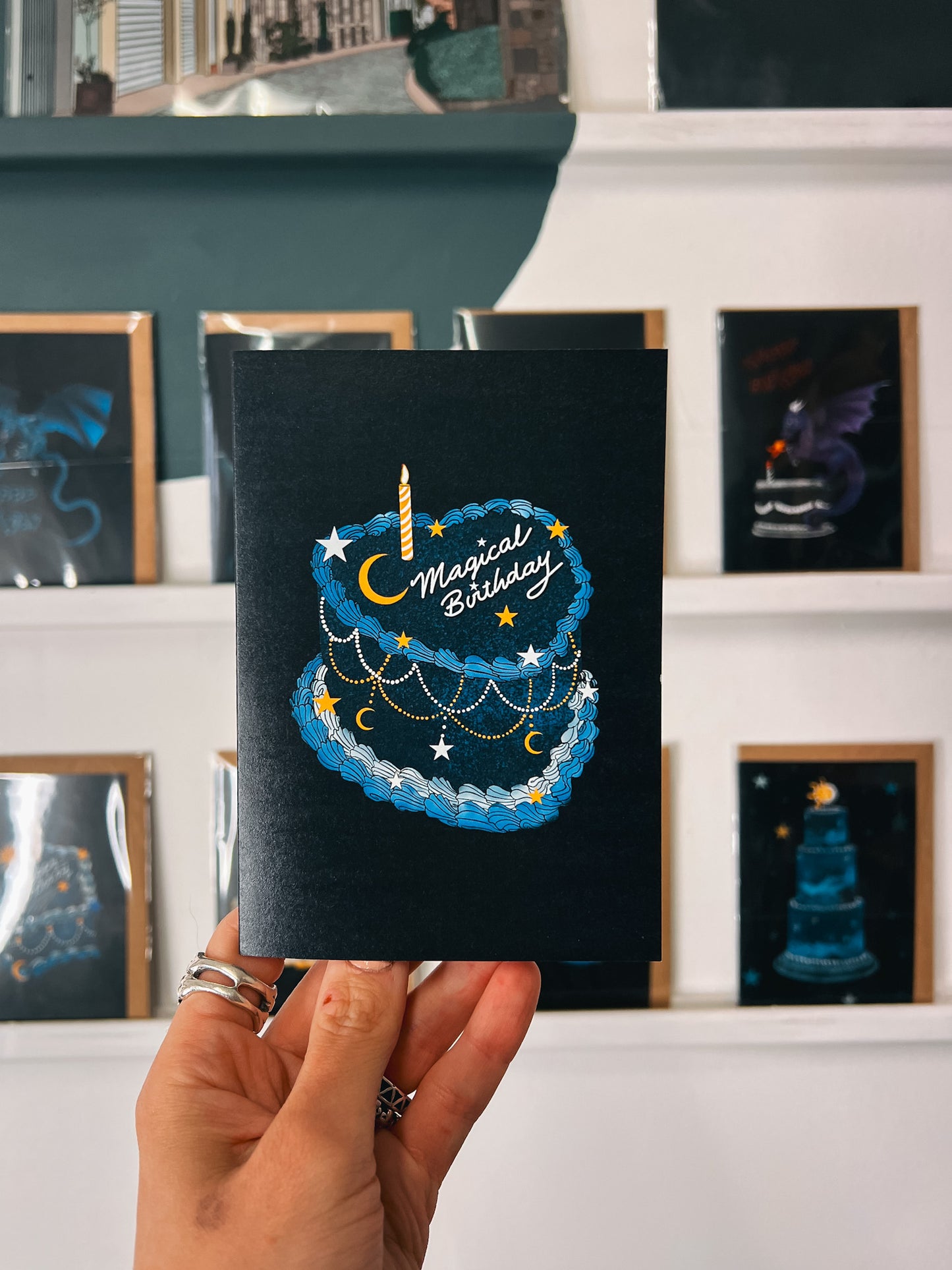 Magical Birthday Heart Cake Card
