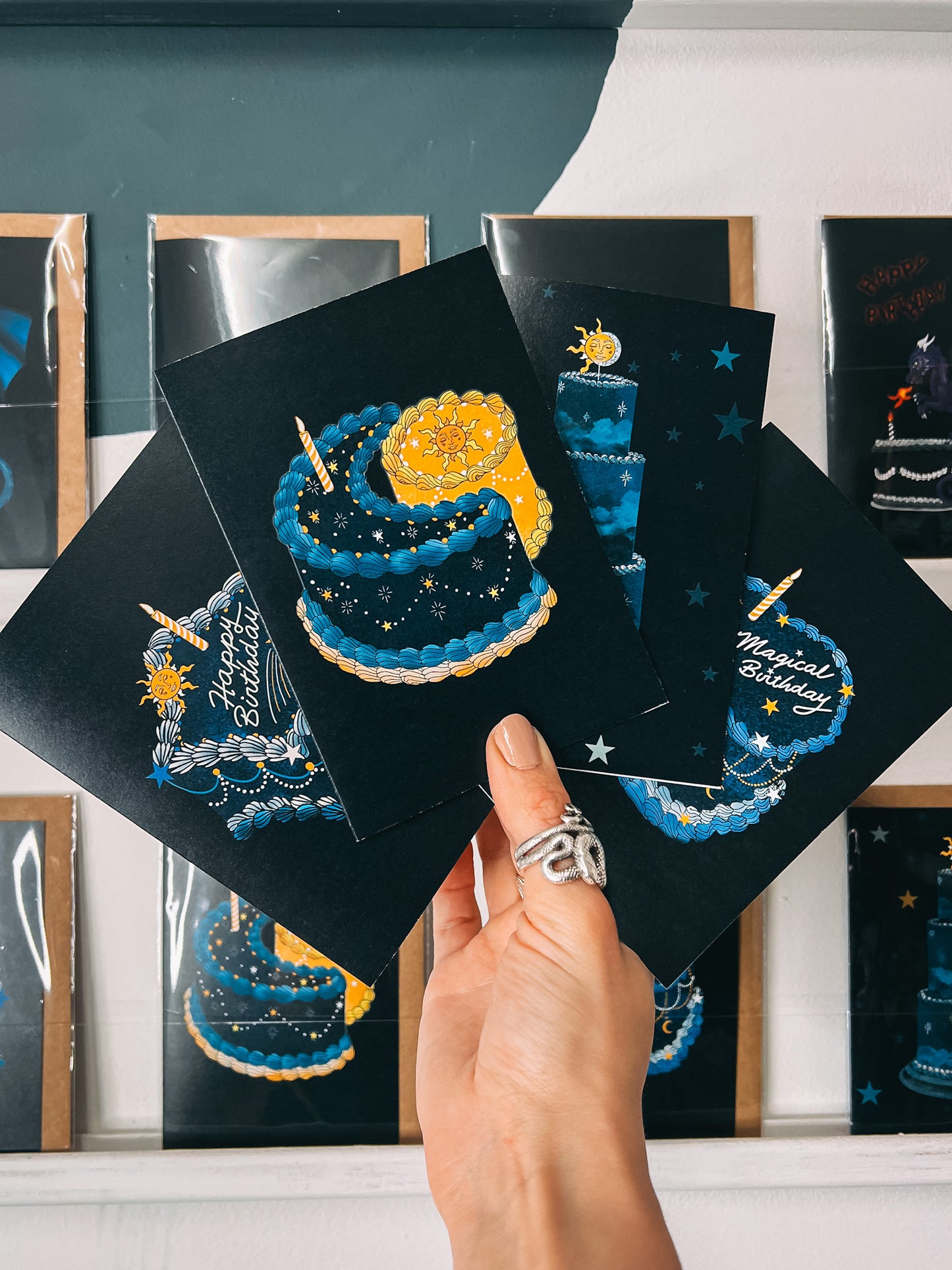 Magical Birthday Heart Cake Card