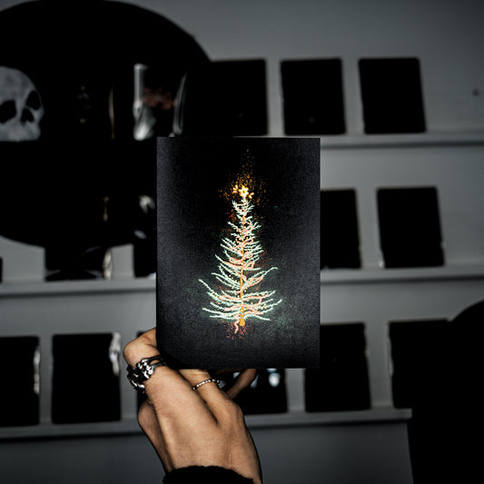 Neon Traditional Christmas Tree  Christmas Card