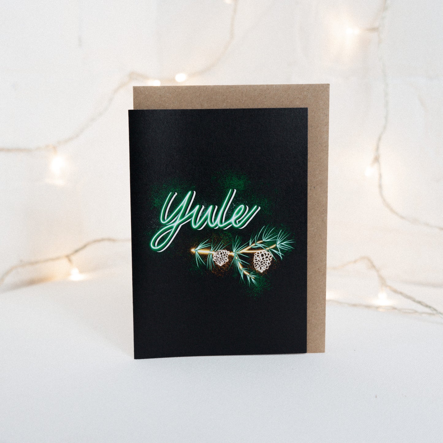 Yule Neon Greetings Card